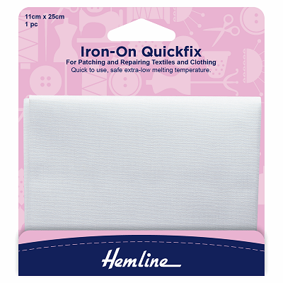 H692.WHITE White 100% Cotton - Iron On Patch